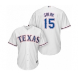 Youth Texas Rangers #15 Nick Solak Replica White Home Cool Base Baseball Player Jersey