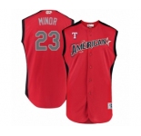 Youth Texas Rangers #23 Mike Minor Authentic Red American League 2019 Baseball All-Star Jersey