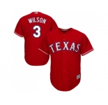 Youth Texas Rangers #3 Russell Wilson Red Cool Base Stitched MLB Jersey