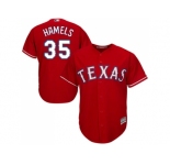 Youth Texas Rangers #35 Cole Hamels Red Cool Base Stitched MLB Jersey
