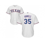 Youth Texas Rangers #35 Cole Hamels White Cool Base Stitched MLB Jersey