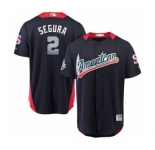 Youth Majestic Seattle Mariners #2 Jean Segura Game Navy Blue American League 2018 MLB All-Star MLB Jersey
