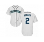 Youth Majestic Seattle Mariners #2 Jean Segura Replica White Home Cool Base MLB Jersey