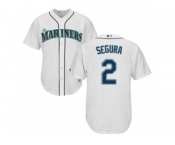 Youth Majestic Seattle Mariners #2 Jean Segura Replica White Home Cool Base MLB Jersey