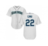 Youth Seattle Mariners #22 Robinson Cano White Cool Base Stitched MLB Jersey