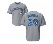 Youth Majestic Toronto Blue Jays #29 Jesse Barfield Authentic Grey Road MLB Jersey