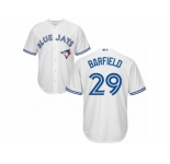 Youth Majestic Toronto Blue Jays #29 Jesse Barfield Replica White Home MLB Jersey