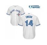 Youth Toronto Blue Jays #14 Justin Smoak White Home Stitched MLB Jersey