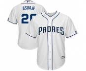 Youth Majestic San Diego Padres #20 Carlos Asuaje Authentic White Home Cool Base MLB Jersey