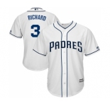 Youth Majestic San Diego Padres #3 Clayton Richard Replica White Home Cool Base MLB Jersey