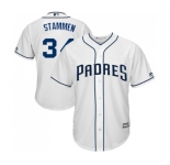 Youth Majestic San Diego Padres #34 Craig Stammen Replica White Home Cool Base MLB Jersey