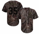 Youth Majestic San Diego Padres #35 Randy Jones Authentic Camo Realtree Collection Flex Base MLB Jersey