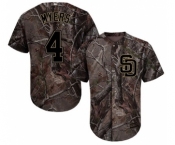 Youth Majestic San Diego Padres #4 Wil Myers Authentic Camo Realtree Collection Flex Base MLB Jersey