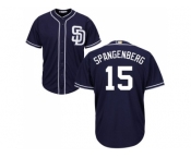 Youth San Diego Padres #15 Cory Spangenberg Navy blue Cool Base Stitched MLB Jersey