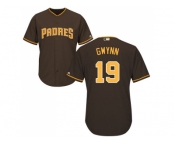 Youth San Diego Padres #19 Tony Gwynn Brown Cool Base Stitched MLB Jersey