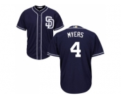 Youth San Diego Padres #4 Wil Myers Navy blue Cool Base Stitched MLB Jersey
