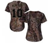 Women's Majestic San Diego Padres #10 Hunter Renfroe Authentic Camo Realtree Collection Flex Base MLB Jersey
