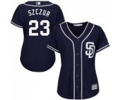 Women's Majestic San Diego Padres #23 Matt Szczur Replica Navy Blue Alternate 1 Cool Base MLB Jersey