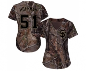 Women's Majestic San Diego Padres #51 Trevor Hoffman Authentic Camo Realtree Collection Flex Base MLB Jersey
