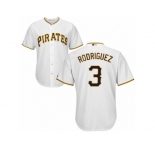 Youth Majestic Pittsburgh Pirates #3 Sean Rodriguez Replica White Home Cool Base MLB Jersey
