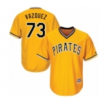 Youth Majestic Pittsburgh Pirates #73 Felipe Vazquez Authentic Gold Alternate Cool Base MLB Jersey