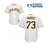 Youth Majestic Pittsburgh Pirates #73 Felipe Vazquez Authentic White Home Cool Base MLB Jersey