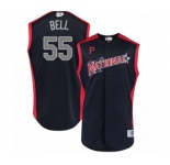 Youth Pittsburgh Pirates #55 Josh Bell Authentic Navy Blue National League 2019 Baseball All-Star Jersey