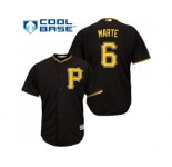 Youth Pittsburgh Pirates #6 Starling Marte Black Cool Base Stitched MLB Jersey