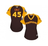 Women's Majestic Pittsburgh Pirates #45 Gerrit Cole Authentic Brown 2016 All-Star National League BP Cool Base MLB Jersey
