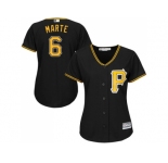 Women's Pittsburgh Pirates #6 Starling Marte Black Alternate Stitched MLB Jersey