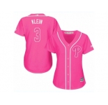 Women's Majestic Philadelphia Phillies #3 Chuck Klein Replica Pink Fashion Cool Base MLB Jersey