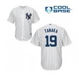 Youth Majestic New York Yankees #19 Masahiro Tanaka Authentic White Home MLB Jersey