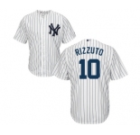 Youth New York Yankees #10 Phil Rizzuto Authentic White Home Baseball Jersey