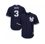 Youth New York Yankees #3 Babe Ruth Navy blue Cool Base Stitched MLB Jersey
