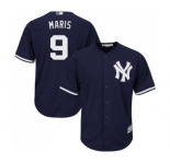 Youth New York Yankees #9 Roger Maris Authentic Navy Blue Alternate Baseball Jersey