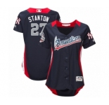 Women's Majestic New York Yankees #27 Giancarlo Stanton Game Navy Blue American League 2018 MLB All-Star MLB Jersey