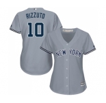 Women's New York Yankees #10 Phil Rizzuto Authentic Grey Road Baseball Jersey
