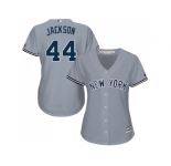 Women's New York Yankees #44 Reggie Jackson Grey Road Stitched MLB Jersey