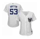 Women's New York Yankees #53 Zach Britton Authentic White Home Baseball Jersey