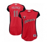 Women's Minnesota Twins #11 Jorge Polanco Authentic Red American League 2019 Baseball All-Star Jersey