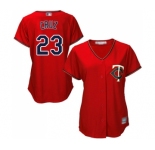 Women's Minnesota Twins #23 Nelson Cruz Authentic Scarlet Alternate Cool Base Baseball Jersey