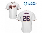 Youth Majestic Minnesota Twins #26 Max Kepler Replica White Home Cool Base MLB Jersey