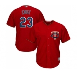 Youth Minnesota Twins #23 Nelson Cruz Authentic Scarlet Alternate Cool Base Baseball Jersey