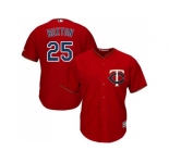 Youth Minnesota Twins #25 Byron Buxton Red Cool Base Stitched MLB Jersey