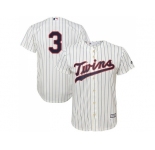 Youth Minnesota Twins #3 Harmon Killebrew Cream Strip Cool Base Stitched MLB Jersey