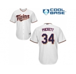 Youth Minnesota Twins #34 Kirby Puckett White Cool Base StitchedMLB Jersey