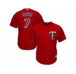Youth Minnesota Twins #7 Joe Mauer Red Cool Base Stitched MLB Jersey