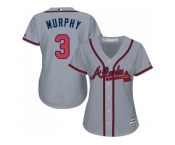 Women's Atlanta Braves #3 Dale Murphy Grey Road Stitched MLB Jersey