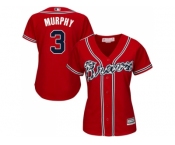 Women's Atlanta Braves #3 Dale Murphy Red Alternate Stitched MLB Jersey