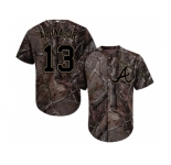Youth Atlanta Braves #13 Ronald Acuna Jr. Camo Realtree Collection Cool Base Stitched MLB Jerse
